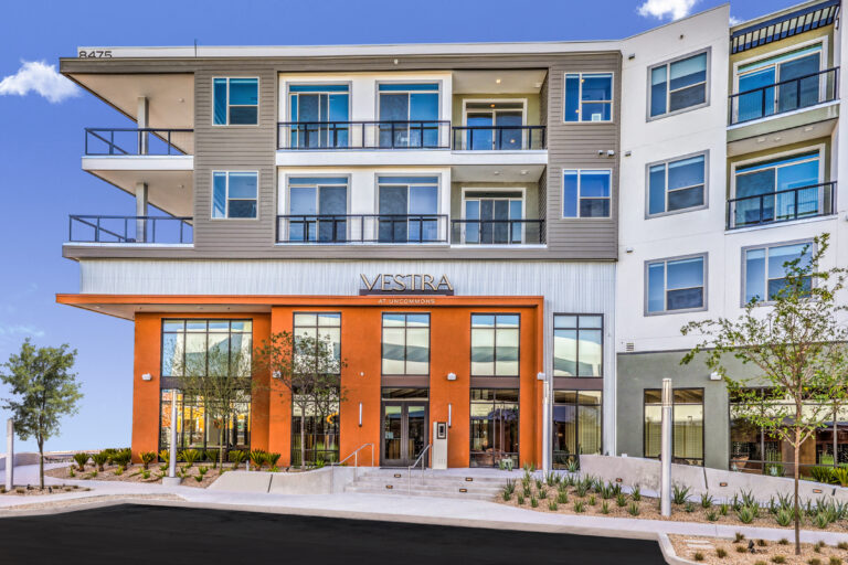 Modern Apartments in Las Vegas, NV - Vestra at Uncommons - Building Exterior With Street-View 